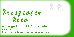 krisztofer utto business card